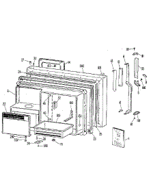 Freezer Door parts for Kenmore Refrigerator 363.8795943 (3638795943, 363 8795943) from AppliancePartsPros.com