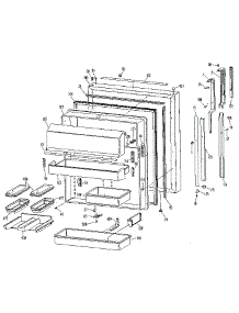 Fresh Food Door parts for Kenmore Refrigerator 363.8795948 (3638795948, 363 8795948) from AppliancePartsPros.com