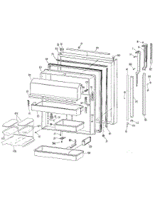 Fresh Food Door parts for Kenmore Refrigerator 363.8795995 (3638795995, 363 8795995) from AppliancePartsPros.com