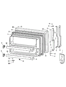 Freezer Door parts for Kenmore Refrigerator 363.8798516 (3638798516, 363 8798516) from AppliancePartsPros.com