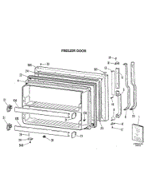 Freezer Door parts for Kenmore Refrigerator 363.8798582 (3638798582, 363 8798582) from AppliancePartsPros.com