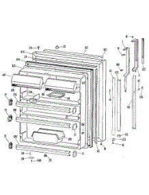 Fresh Food Door parts for Kenmore Refrigerator 363.8798714 (3638798714, 363 8798714) from AppliancePartsPros.com