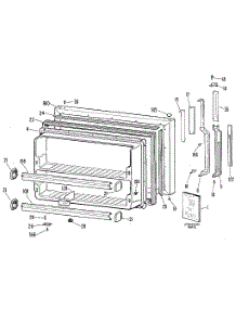Freezer Door parts for Kenmore Refrigerator 363.8798784 (3638798784, 363 8798784) from AppliancePartsPros.com