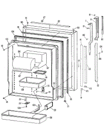 Fresh Food Door parts for Kenmore Refrigerator 363.8799612 (3638799612, 363 8799612) from AppliancePartsPros.com