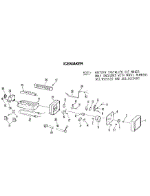 Icemaker parts for Kenmore Refrigerator 363.9420580 (3639420580, 363 9420580) from AppliancePartsPros.com
