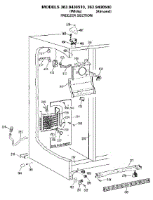 Freezer Section parts for Kenmore Refrigerator 363.9430510 (3639430510, 363 9430510) from AppliancePartsPros.com
