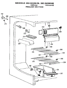 Freezer Section parts for Kenmore Refrigerator 363.9430510 (3639430510, 363 9430510) from AppliancePartsPros.com