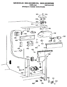 Fresh Food Section parts for Kenmore Refrigerator 363.9430580 (3639430580, 363 9430580) from AppliancePartsPros.com