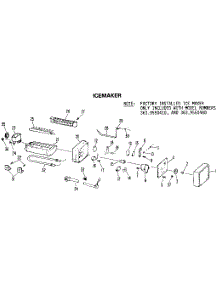 Icemaker parts for Kenmore Refrigerator 363.9450410 (3639450410, 363 9450410) from AppliancePartsPros.com
