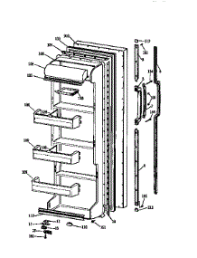 Fresh Food Door parts for Kenmore Refrigerator 363.9450487 (3639450487, 363 9450487) from AppliancePartsPros.com