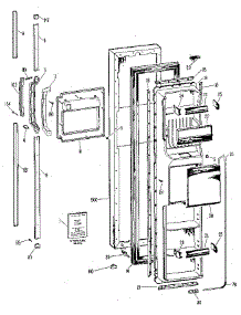 Freezer Door parts for Kenmore Refrigerator 363.9502710 (3639502710, 363 9502710) from AppliancePartsPros.com