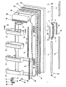 Fresh Food Door parts for Kenmore Refrigerator 363.9502710 (3639502710, 363 9502710) from AppliancePartsPros.com