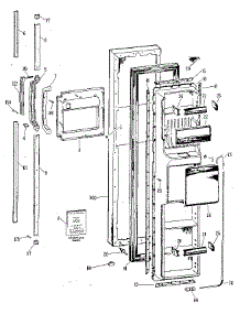 Freezer Door parts for Kenmore Refrigerator 363.9502714 (3639502714, 363 9502714) from AppliancePartsPros.com