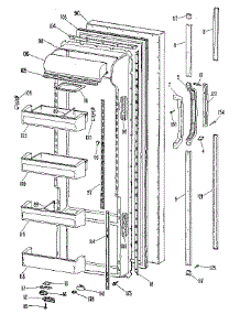 Fresh Food Door parts for Kenmore Refrigerator 363.9502714 (3639502714, 363 9502714) from AppliancePartsPros.com