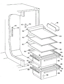 Fresh Food Section parts for Kenmore Refrigerator 363.9502714 (3639502714, 363 9502714) from AppliancePartsPros.com