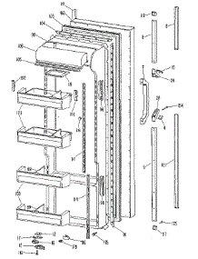 Fresh Food Door parts for Kenmore Refrigerator 363.9504715 (3639504715, 363 9504715) from AppliancePartsPros.com