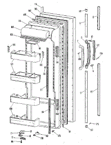 Fresh Food Door parts for Kenmore Refrigerator 363.9504780 (3639504780, 363 9504780) from AppliancePartsPros.com