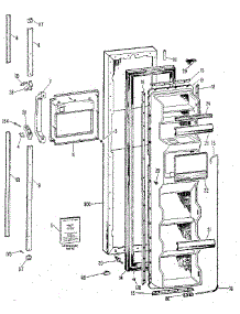 Freezer Door parts for Kenmore Refrigerator 363.9504782 (3639504782, 363 9504782) from AppliancePartsPros.com
