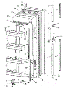 Fresh Food Door parts for Kenmore Refrigerator 363.9504782 (3639504782, 363 9504782) from AppliancePartsPros.com