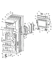 Fresh Food Door parts for Kenmore Refrigerator 363.9504811 (3639504811, 363 9504811) from AppliancePartsPros.com