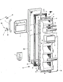 Freezer Door parts for Kenmore Refrigerator 363.9504813 (3639504813, 363 9504813) from AppliancePartsPros.com