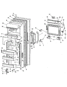 Fresh Food Door parts for Kenmore Refrigerator 363.9504813 (3639504813, 363 9504813) from AppliancePartsPros.com