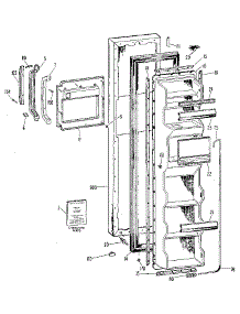 Freezer Door parts for Kenmore Refrigerator 363.9504814 (3639504814, 363 9504814) from AppliancePartsPros.com