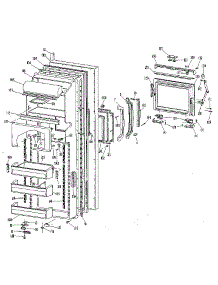 Fresh Food Door parts for Kenmore Refrigerator 363.9504814 (3639504814, 363 9504814) from AppliancePartsPros.com
