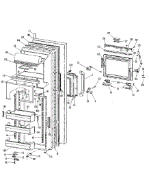 Fresh Food Door parts for Kenmore Refrigerator 363.9504816 (3639504816, 363 9504816) from AppliancePartsPros.com