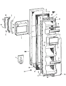 Freezer Door parts for Kenmore Refrigerator 363.9504880 (3639504880, 363 9504880) from AppliancePartsPros.com
