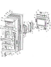 Fresh Food Door parts for Kenmore Refrigerator 363.9504880 (3639504880, 363 9504880) from AppliancePartsPros.com
