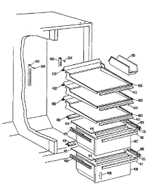 Fresh Food Section parts for Kenmore Refrigerator 363.9504880 (3639504880, 363 9504880) from AppliancePartsPros.com