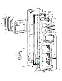 Freezer Door parts for Kenmore Refrigerator 363.9504881 (3639504881, 363 9504881) from AppliancePartsPros.com