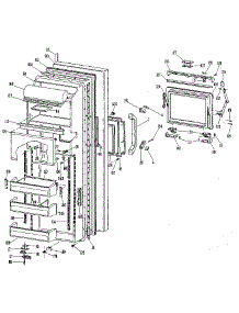 Fresh Food Door parts for Kenmore Refrigerator 363.9504882 (3639504882, 363 9504882) from AppliancePartsPros.com