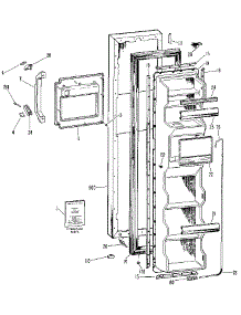 Freezer Door parts for Kenmore Refrigerator 363.9504886 (3639504886, 363 9504886) from AppliancePartsPros.com