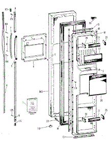 Freezer Door parts for Kenmore Refrigerator 363.9510514 (3639510514, 363 9510514) from AppliancePartsPros.com