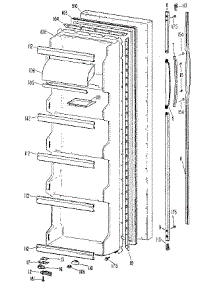Fresh Food Door parts for Kenmore Refrigerator 363.9510586 (3639510586, 363 9510586) from AppliancePartsPros.com