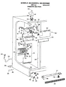 Freezer Section parts for Kenmore Refrigerator 363.9520810 (3639520810, 363 9520810) from AppliancePartsPros.com