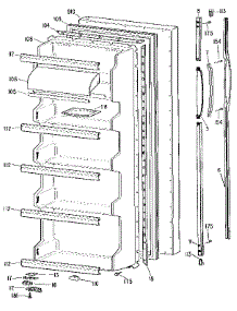 Fresh Food Door parts for Kenmore Refrigerator 363.9522681 (3639522681, 363 9522681) from AppliancePartsPros.com