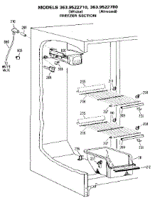 Freezer Shelves parts for Kenmore Refrigerator 363.9522710 (3639522710, 363 9522710) from AppliancePartsPros.com