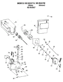 Ice Bucket / Auger parts for Kenmore Refrigerator 363.9522710 (3639522710, 363 9522710) from AppliancePartsPros.com