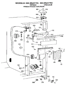 Fresh Food Section parts for Kenmore Refrigerator 363.9522710 (3639522710, 363 9522710) from AppliancePartsPros.com