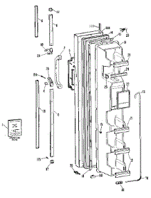 Freezer Door parts for Kenmore Refrigerator 363.9522750 (3639522750, 363 9522750) from AppliancePartsPros.com