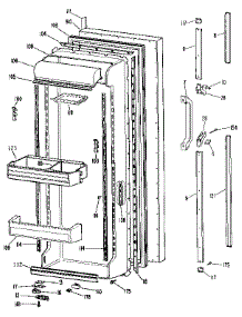 Fresh Food Door parts for Kenmore Refrigerator 363.9522750 (3639522750, 363 9522750) from AppliancePartsPros.com