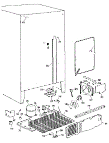 Unit parts for Kenmore Refrigerator 363.9522750 (3639522750, 363 9522750) from AppliancePartsPros.com