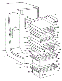 Fresh Food Section parts for Kenmore Refrigerator 363.9524750 (3639524750, 363 9524750) from AppliancePartsPros.com