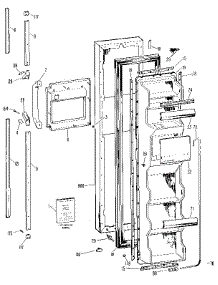 Freezer Door parts for Kenmore Refrigerator 363.9524780 (3639524780, 363 9524780) from AppliancePartsPros.com