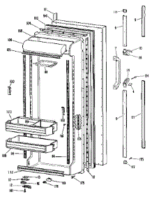 Fresh Food Door parts for Kenmore Refrigerator 363.9524780 (3639524780, 363 9524780) from AppliancePartsPros.com