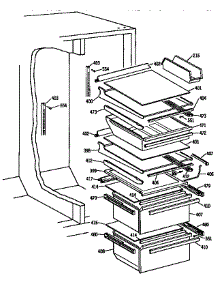 Fresh Food Section parts for Kenmore Refrigerator 363.9534713 (3639534713, 363 9534713) from AppliancePartsPros.com