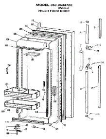 Fresh Food Door parts for Kenmore Refrigerator 363.9534720 (3639534720, 363 9534720) from AppliancePartsPros.com
